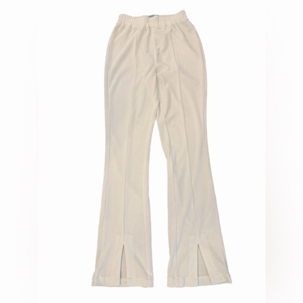 Carbon38 x Eleven by Venus Williams White Terry Flare Pants - Size XS